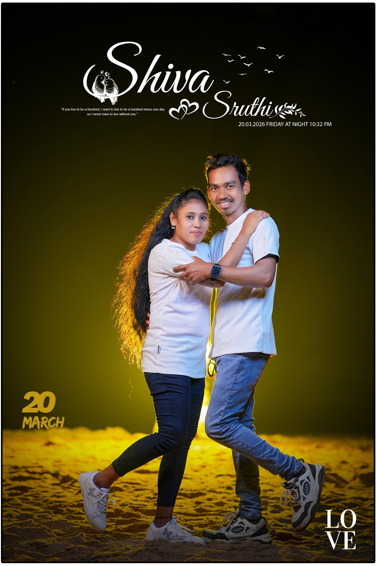 Romantic Portrait - Shiva & Sruthi